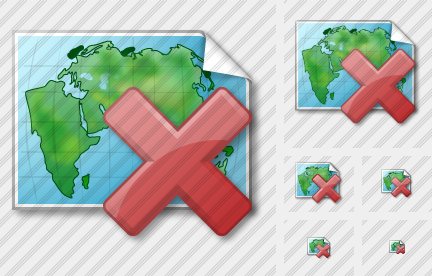 Icona Documento Mappa Elimina