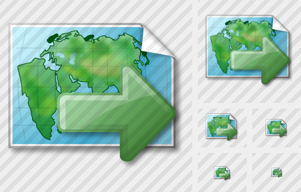 Icona Documento Mappa Esporta