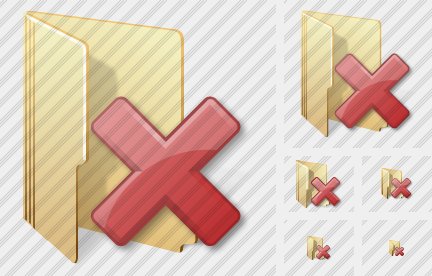Folder Delete Symbol