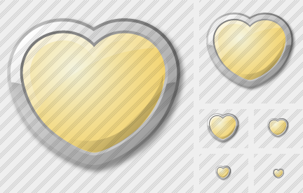 Heart Yellow Icon Heart Yellow Icon