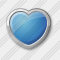 Иконка Сердце Синяя