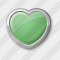 Иконка Сердце Зелёная