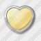 Иконка Сердце Жёлтая