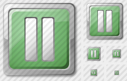 Media Pause Green Icon Media Pause Green Icon