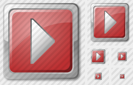 Media Play Red Icon Media Play Red Icon