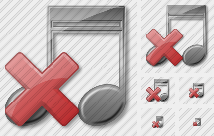 Music Delete Symbol