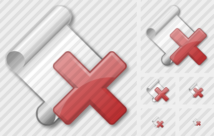 Scroll Doc Delete Icon Scroll Doc Delete Icon