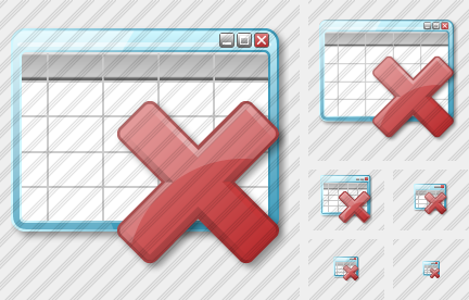 Иконка Таблица Удалить