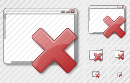Иконка Окно Удалить