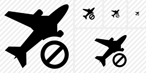 Airplane Block Icon Airplane Block Icon