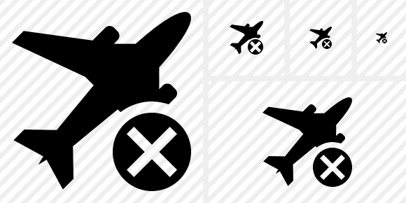 Airplane Cancel Icon