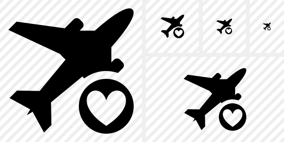 Airplane Favorites Icon Airplane Favorites Icon