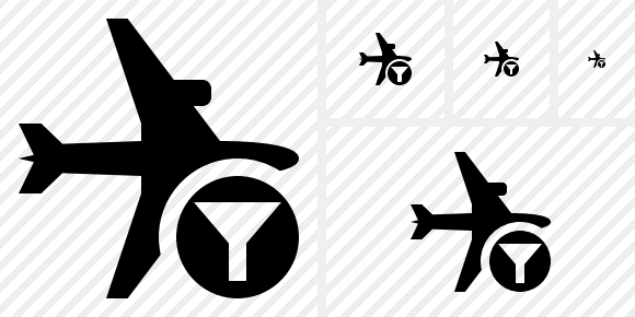 Airplane Horizontal Filter Symbol