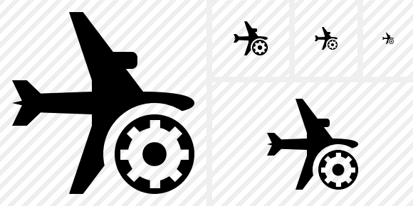 Airplane Horizontal Settings Symbol