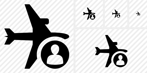 Airplane Horizontal User Icon