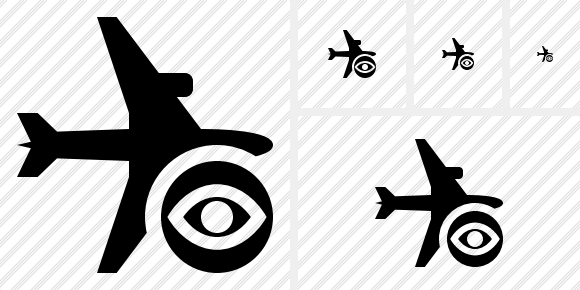 Airplane Horizontal View Symbol