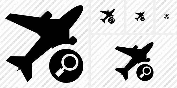 Airplane Search Icon Airplane Search Icon