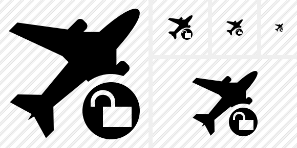 Airplane Unlock Icon Airplane Unlock Icon
