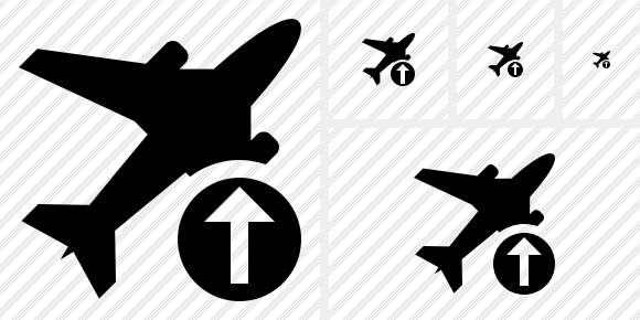 Airplane Upload Symbol