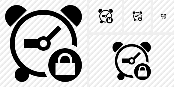 Alarm Clock Lock Icon Alarm Clock Lock Icon