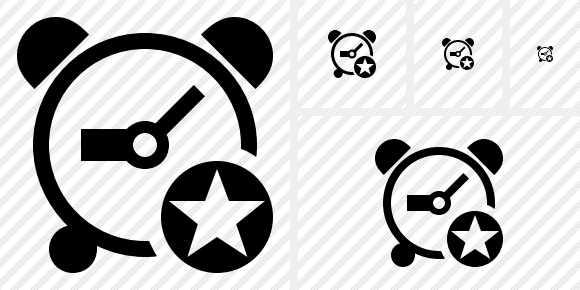 Alarm Clock Star Icon Alarm Clock Star Icon
