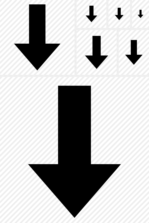 Arrow Down Yellow Symbol