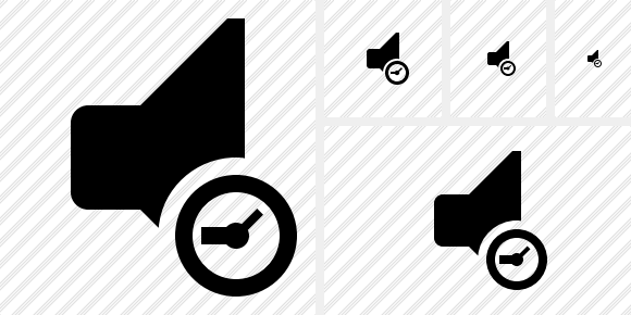 Audio Clock Icon Audio Clock Icon