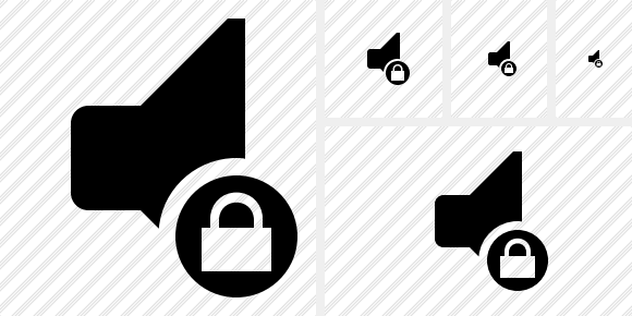 Audio Lock Icon Audio Lock Icon