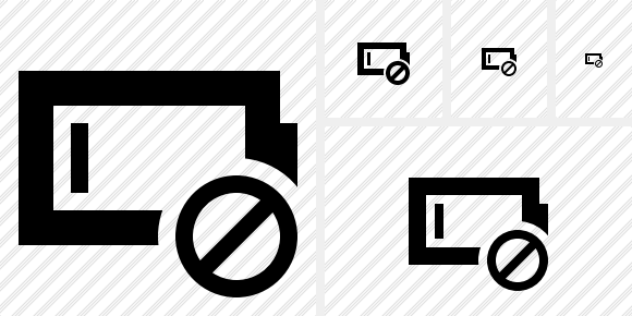 Icona Battery Empty Block