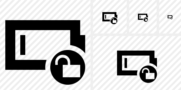 Battery Empty Unlock Symbol
