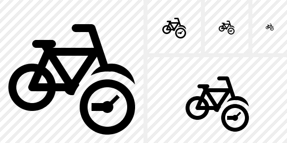 Bicycle Clock Icon Bicycle Clock Icon