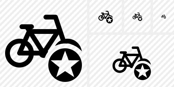 Bicycle Star Icon Bicycle Star Icon