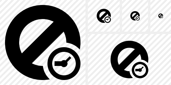 Block Clock Icon Block Clock Icon