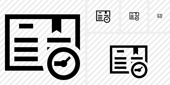 Book Clock Icon Book Clock Icon