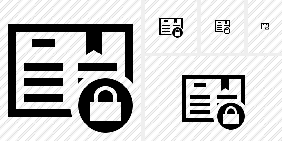Book Lock Icon Book Lock Icon