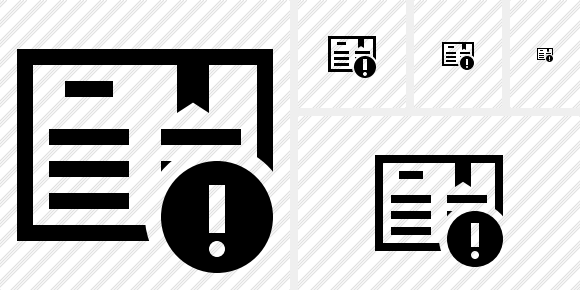 Book Warning Icon Book Warning Icon