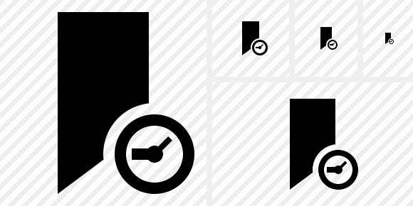 Icono Bookmark Clock Icono Bookmark Clock