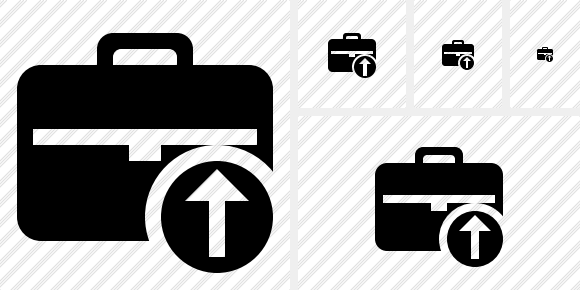 Briefcase Upload Symbol