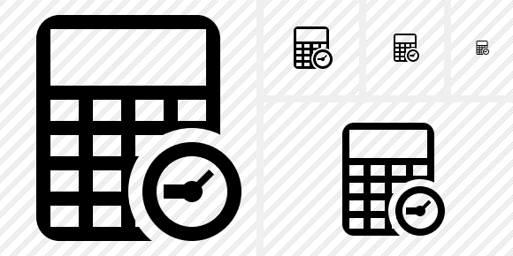 Calculator Clock Icon Calculator Clock Icon