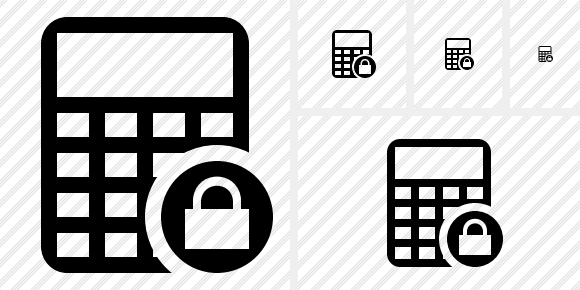 Calculator Lock Icon Calculator Lock Icon