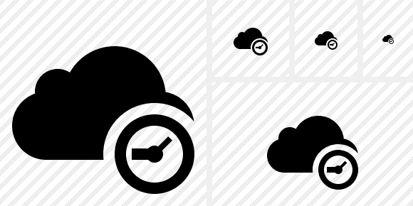 Cloud Clock Symbol