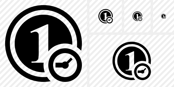 Coin Clock Icon Coin Clock Icon