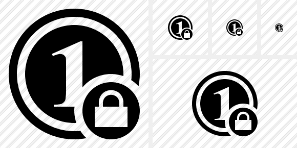Coin Lock Icon Coin Lock Icon