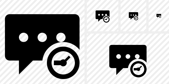 Comment Clock Icon Comment Clock Icon