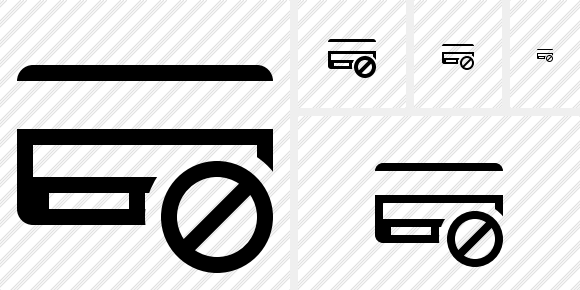 Credit Card Block Icon Credit Card Block Icon