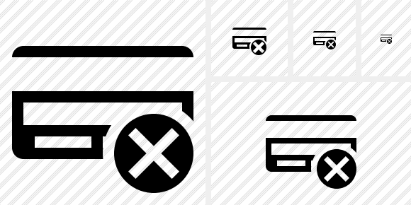 Credit Card Cancel Icon Credit Card Cancel Icon