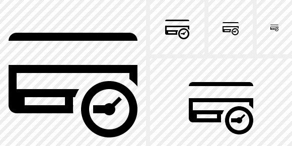 Credit Card Clock Icon Credit Card Clock Icon