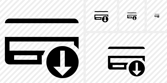 Credit Card Download Icon Credit Card Download Icon