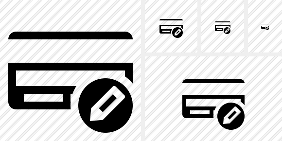 Credit Card Edit Icon Credit Card Edit Icon