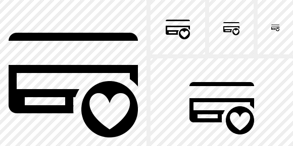 Credit Card Favorites Icon Credit Card Favorites Icon